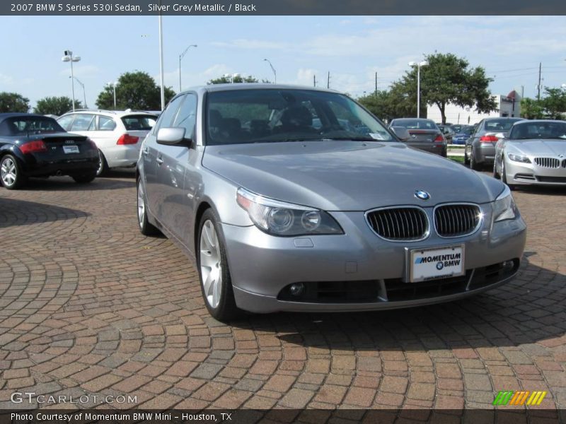 Silver Grey Metallic / Black 2007 BMW 5 Series 530i Sedan