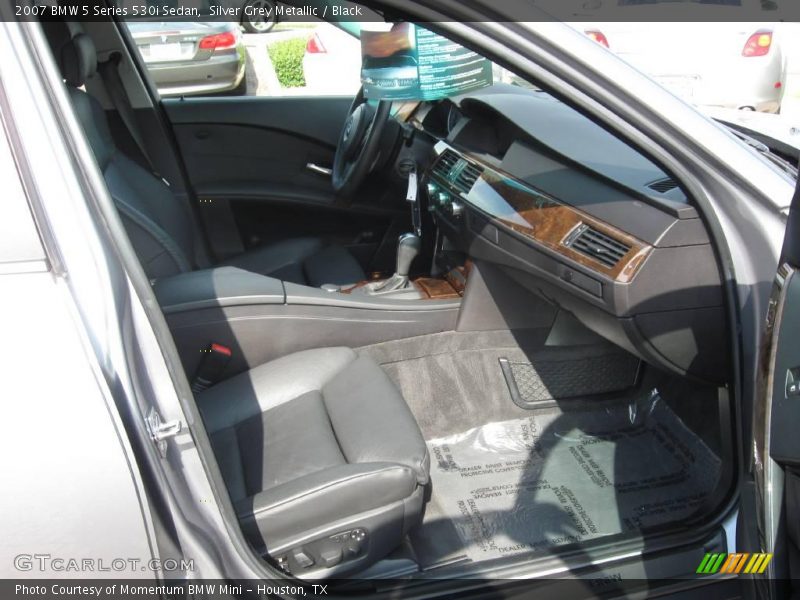 Silver Grey Metallic / Black 2007 BMW 5 Series 530i Sedan