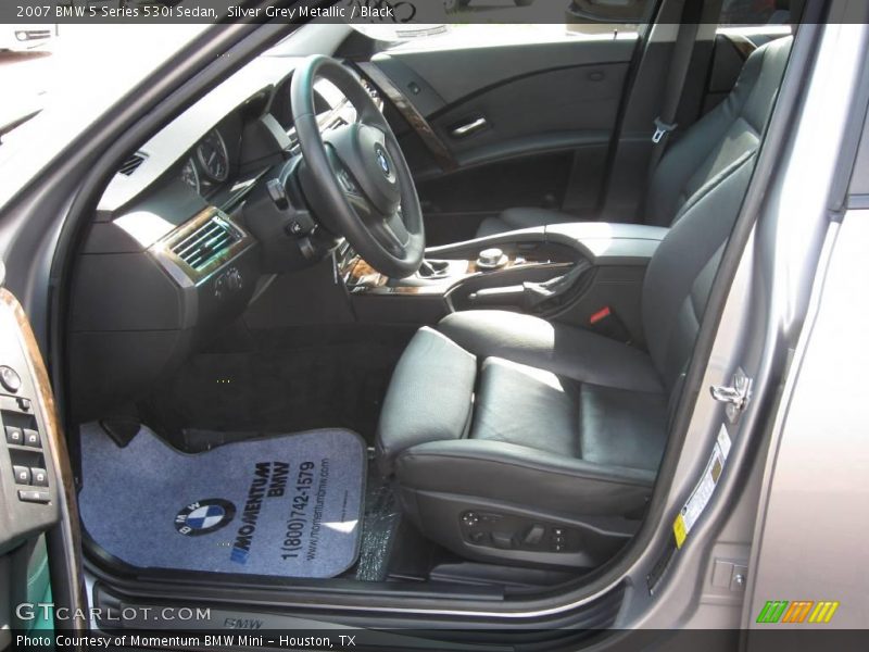 Silver Grey Metallic / Black 2007 BMW 5 Series 530i Sedan