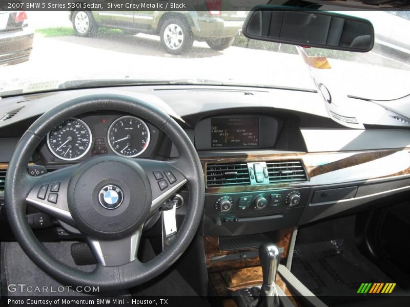 Silver Grey Metallic / Black 2007 BMW 5 Series 530i Sedan