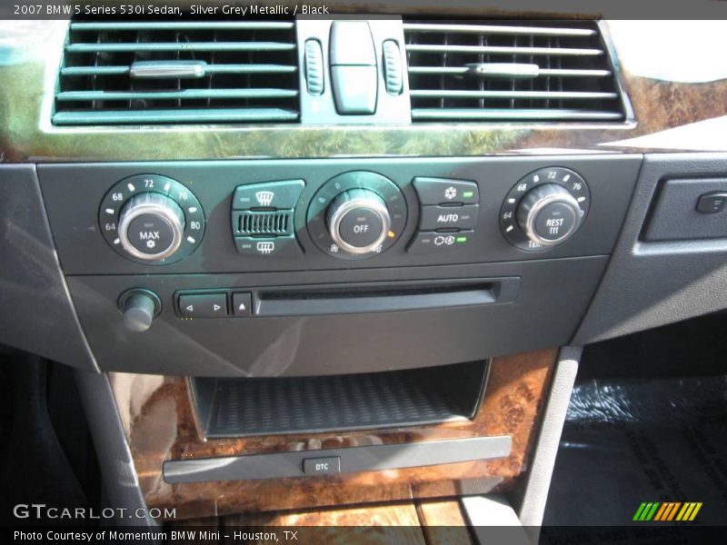 Silver Grey Metallic / Black 2007 BMW 5 Series 530i Sedan