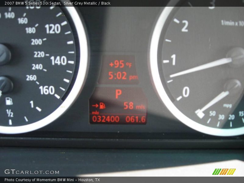 Silver Grey Metallic / Black 2007 BMW 5 Series 530i Sedan
