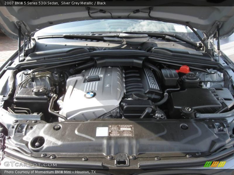 Silver Grey Metallic / Black 2007 BMW 5 Series 530i Sedan