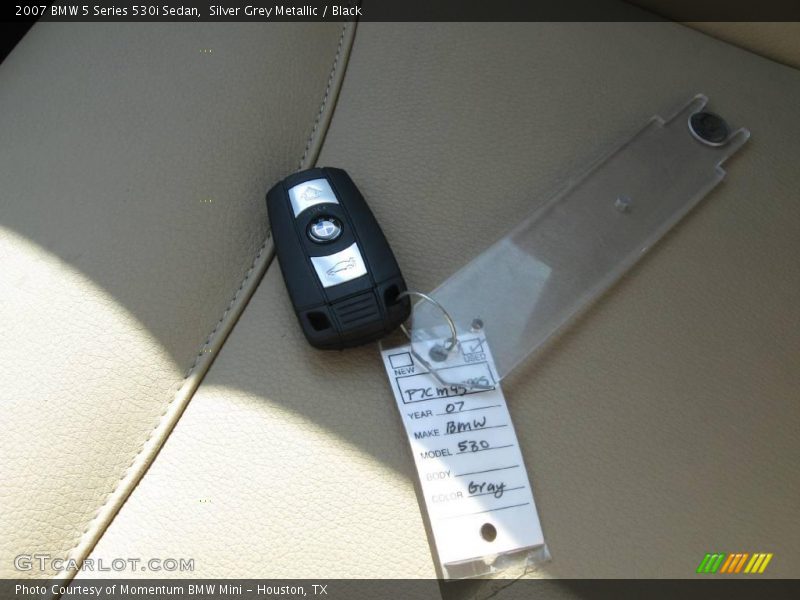 Silver Grey Metallic / Black 2007 BMW 5 Series 530i Sedan