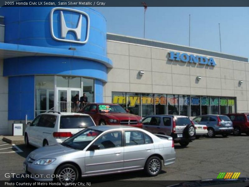 Satin Silver Metallic / Gray 2005 Honda Civic LX Sedan