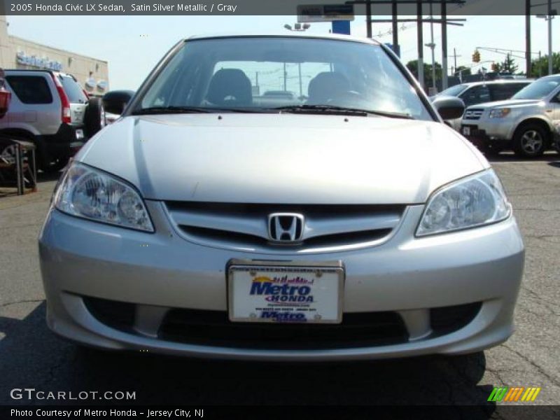 Satin Silver Metallic / Gray 2005 Honda Civic LX Sedan