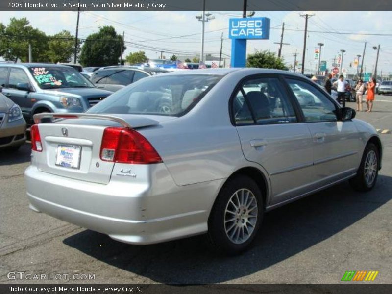 Satin Silver Metallic / Gray 2005 Honda Civic LX Sedan