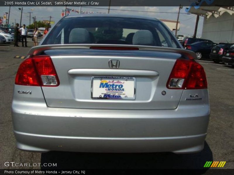 Satin Silver Metallic / Gray 2005 Honda Civic LX Sedan