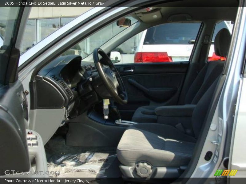 Satin Silver Metallic / Gray 2005 Honda Civic LX Sedan