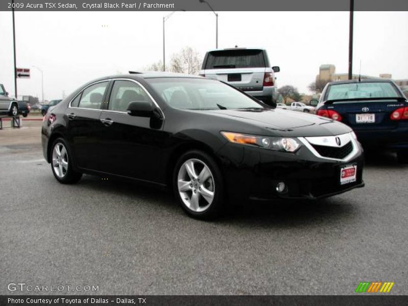Crystal Black Pearl / Parchment 2009 Acura TSX Sedan