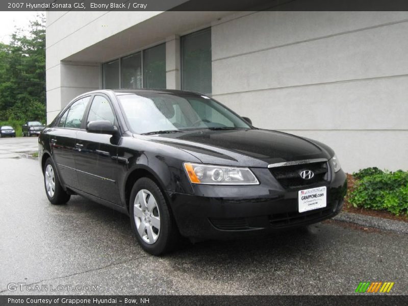 Ebony Black / Gray 2007 Hyundai Sonata GLS