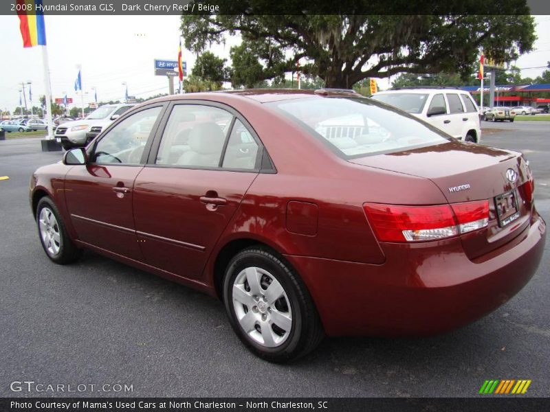 Dark Cherry Red / Beige 2008 Hyundai Sonata GLS