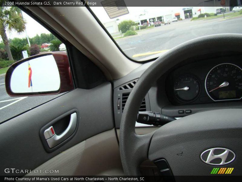 Dark Cherry Red / Beige 2008 Hyundai Sonata GLS