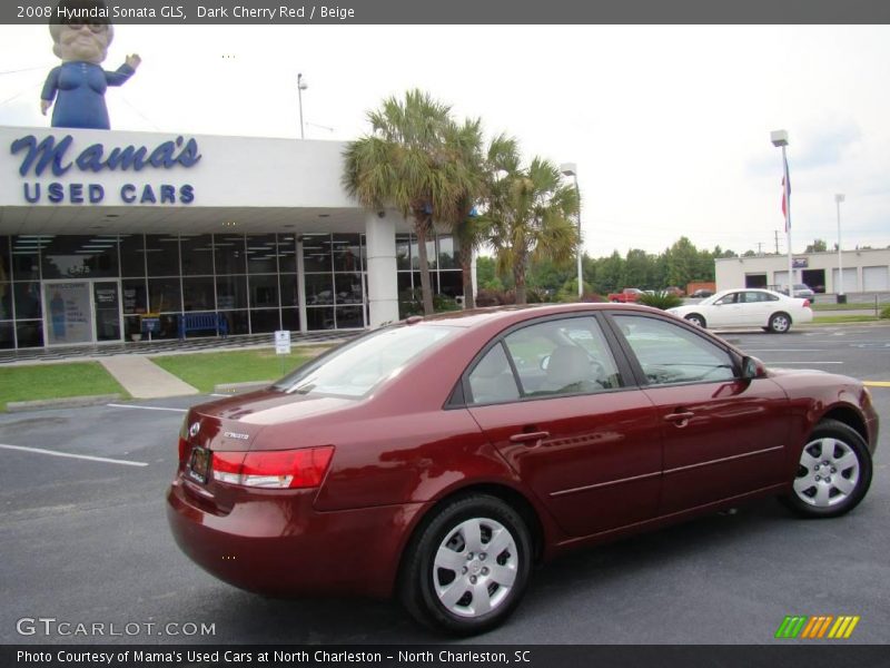 Dark Cherry Red / Beige 2008 Hyundai Sonata GLS