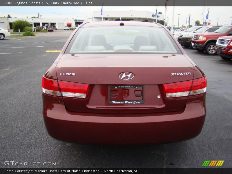 Dark Cherry Red / Beige 2008 Hyundai Sonata GLS