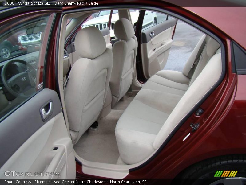 Dark Cherry Red / Beige 2008 Hyundai Sonata GLS