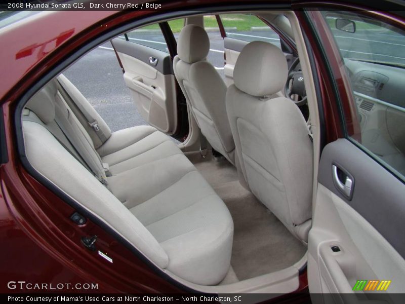 Dark Cherry Red / Beige 2008 Hyundai Sonata GLS