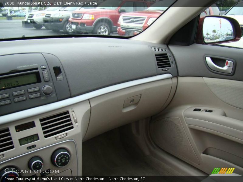 Dark Cherry Red / Beige 2008 Hyundai Sonata GLS