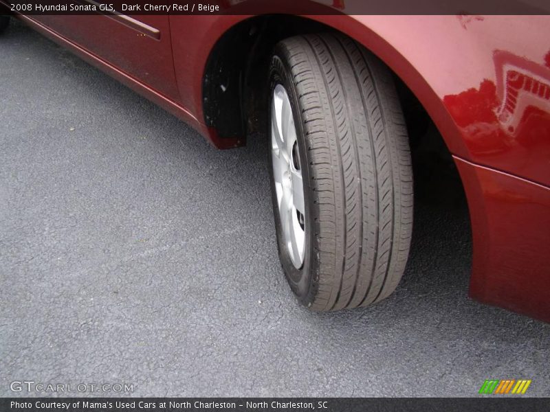 Dark Cherry Red / Beige 2008 Hyundai Sonata GLS