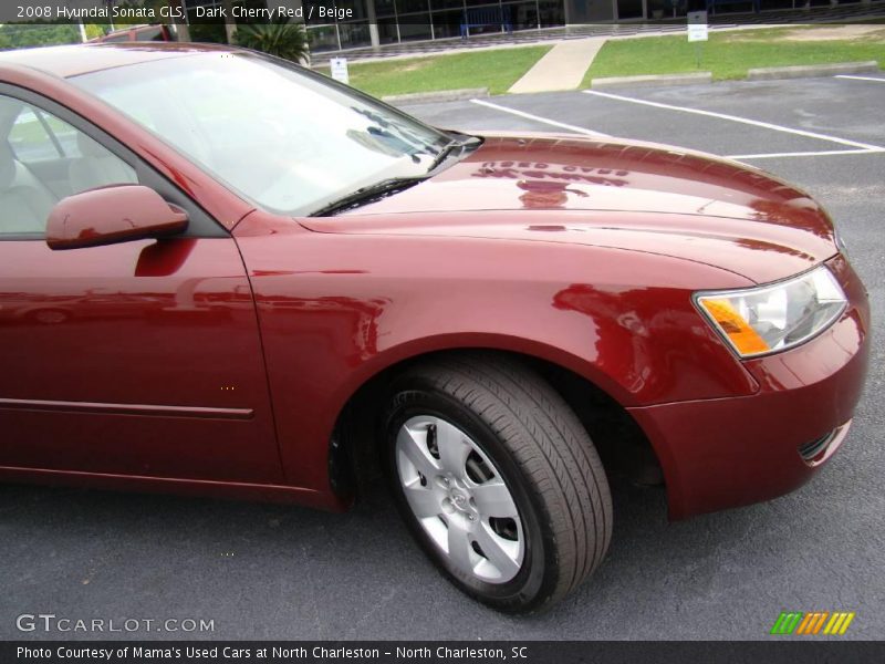 Dark Cherry Red / Beige 2008 Hyundai Sonata GLS