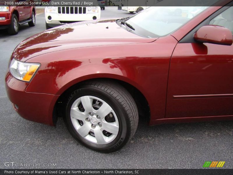 Dark Cherry Red / Beige 2008 Hyundai Sonata GLS