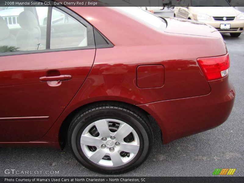 Dark Cherry Red / Beige 2008 Hyundai Sonata GLS