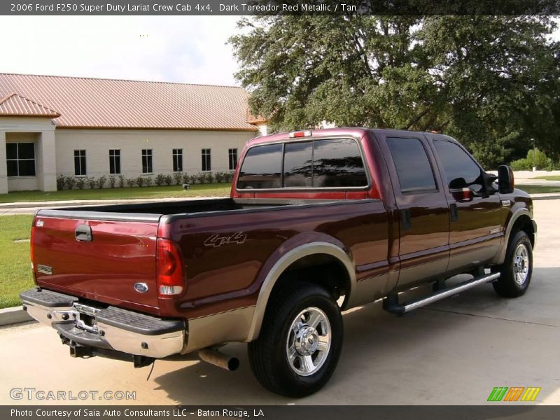 Dark Toreador Red Metallic / Tan 2006 Ford F250 Super Duty Lariat Crew Cab 4x4