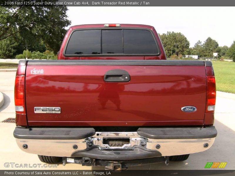 Dark Toreador Red Metallic / Tan 2006 Ford F250 Super Duty Lariat Crew Cab 4x4
