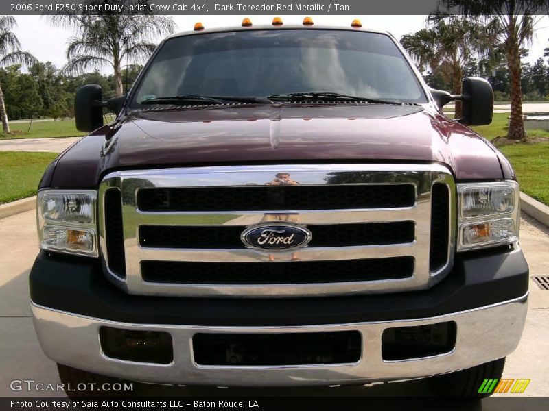 Dark Toreador Red Metallic / Tan 2006 Ford F250 Super Duty Lariat Crew Cab 4x4