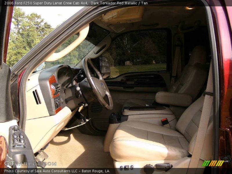 Dark Toreador Red Metallic / Tan 2006 Ford F250 Super Duty Lariat Crew Cab 4x4