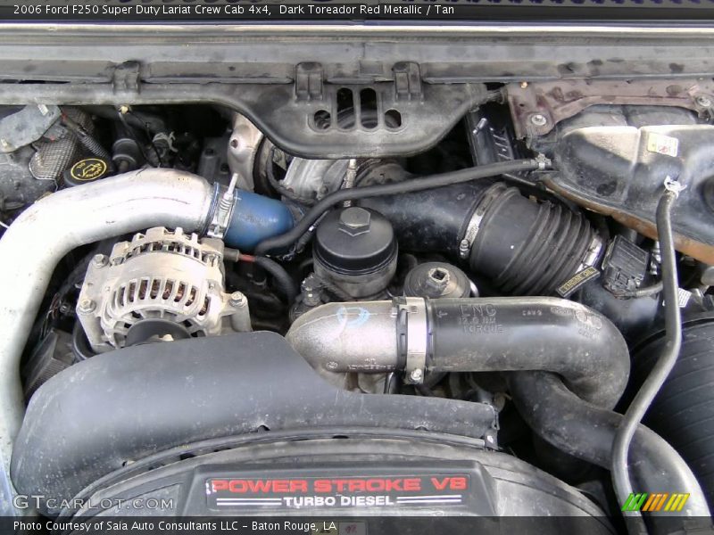 Dark Toreador Red Metallic / Tan 2006 Ford F250 Super Duty Lariat Crew Cab 4x4