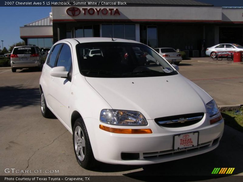Summit White / Charcoal Black 2007 Chevrolet Aveo 5 LS Hatchback