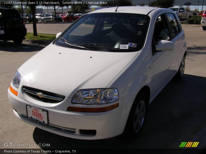 Summit White / Charcoal Black 2007 Chevrolet Aveo 5 LS Hatchback
