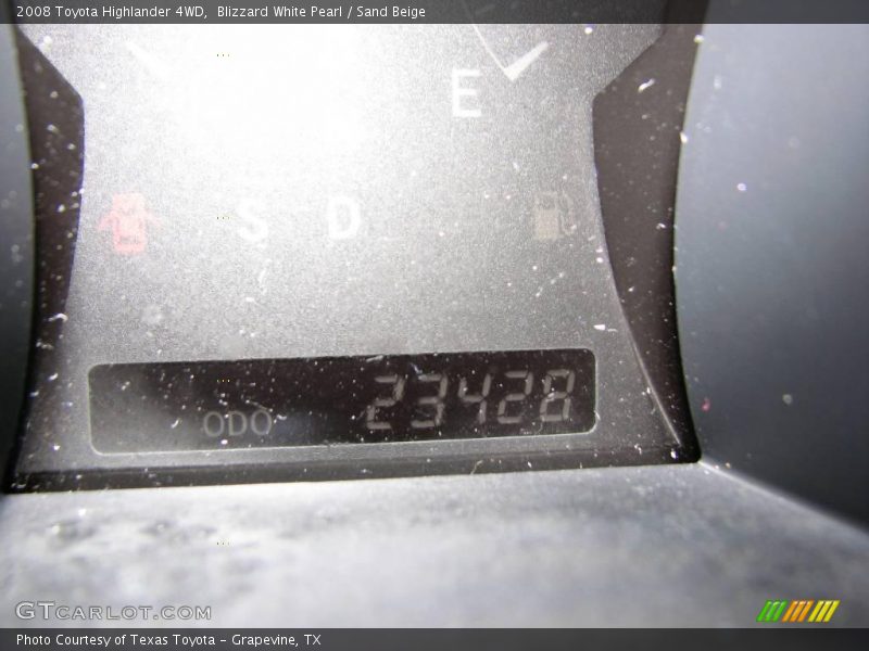 Blizzard White Pearl / Sand Beige 2008 Toyota Highlander 4WD