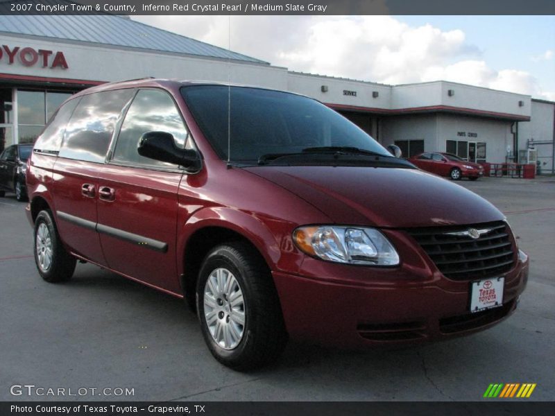 Inferno Red Crystal Pearl / Medium Slate Gray 2007 Chrysler Town & Country