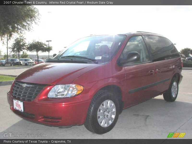 Inferno Red Crystal Pearl / Medium Slate Gray 2007 Chrysler Town & Country