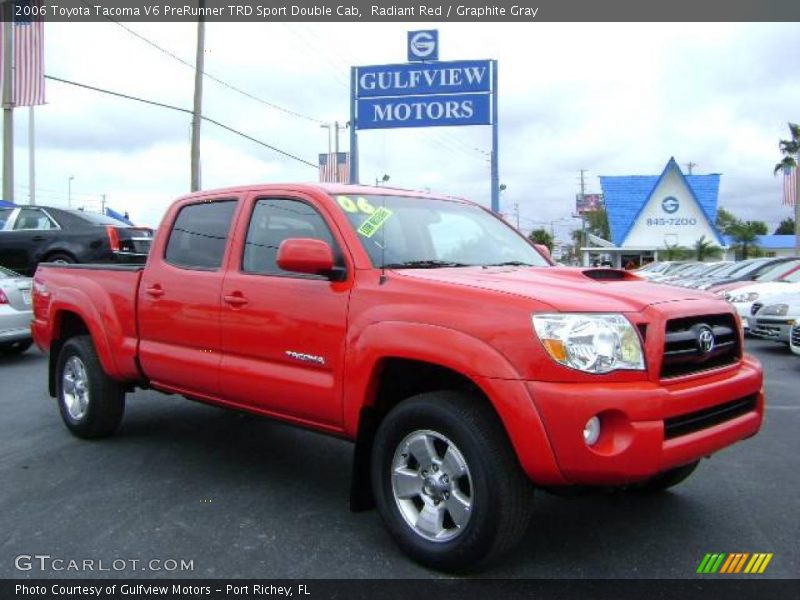 Radiant Red / Graphite Gray 2006 Toyota Tacoma V6 PreRunner TRD Sport Double Cab