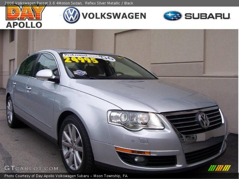 Reflex Silver Metallic / Black 2006 Volkswagen Passat 3.6 4Motion Sedan