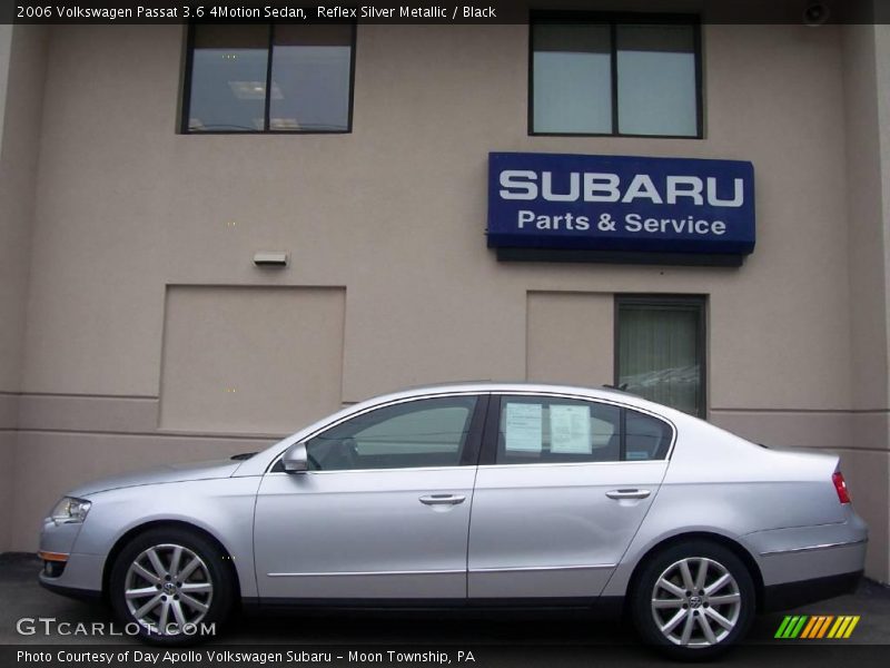 Reflex Silver Metallic / Black 2006 Volkswagen Passat 3.6 4Motion Sedan