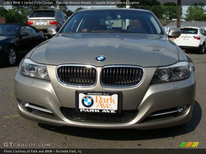 Platinum Bronze Metallic / Saddle Brown Dakota Leather 2009 BMW 3 Series 335xi Sedan