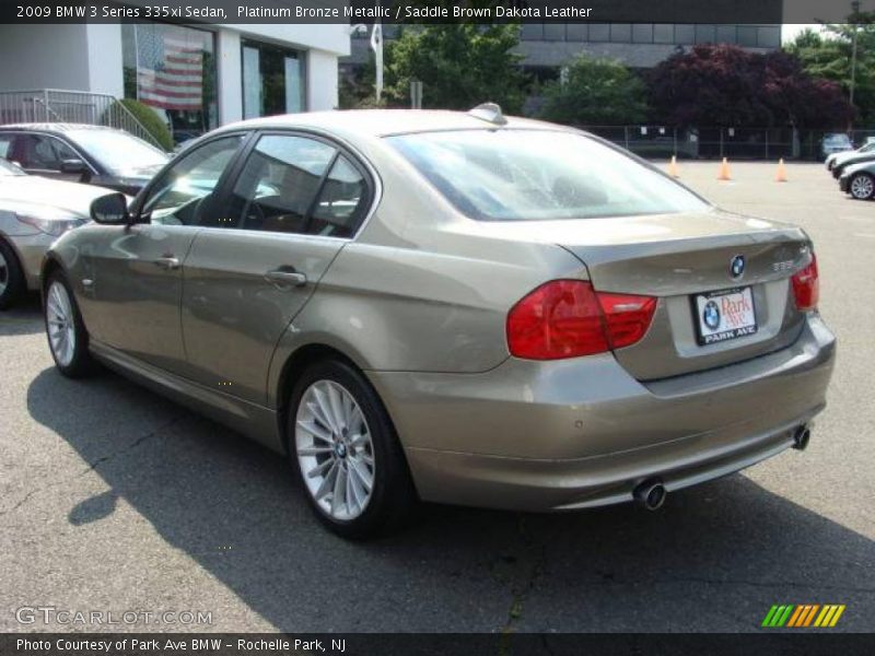 Platinum Bronze Metallic / Saddle Brown Dakota Leather 2009 BMW 3 Series 335xi Sedan