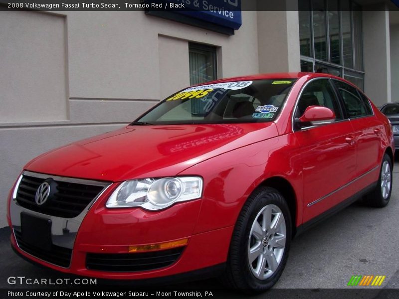 Tornado Red / Black 2008 Volkswagen Passat Turbo Sedan