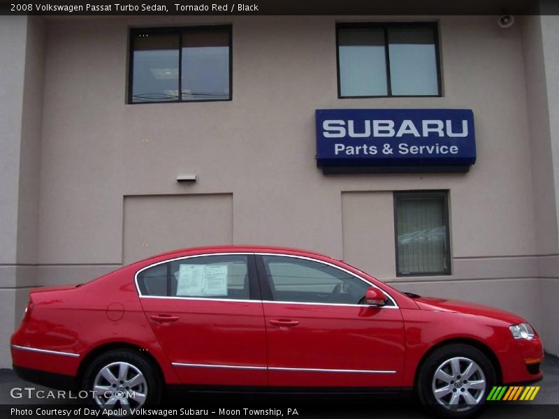 Tornado Red / Black 2008 Volkswagen Passat Turbo Sedan