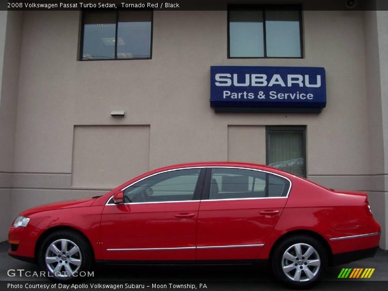 Tornado Red / Black 2008 Volkswagen Passat Turbo Sedan