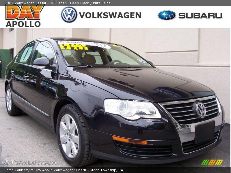 Deep Black / Pure Beige 2007 Volkswagen Passat 2.0T Sedan