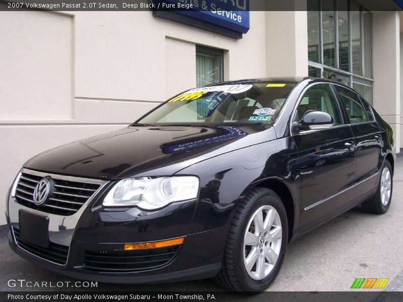 Deep Black / Pure Beige 2007 Volkswagen Passat 2.0T Sedan