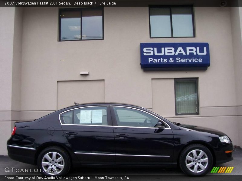 Deep Black / Pure Beige 2007 Volkswagen Passat 2.0T Sedan