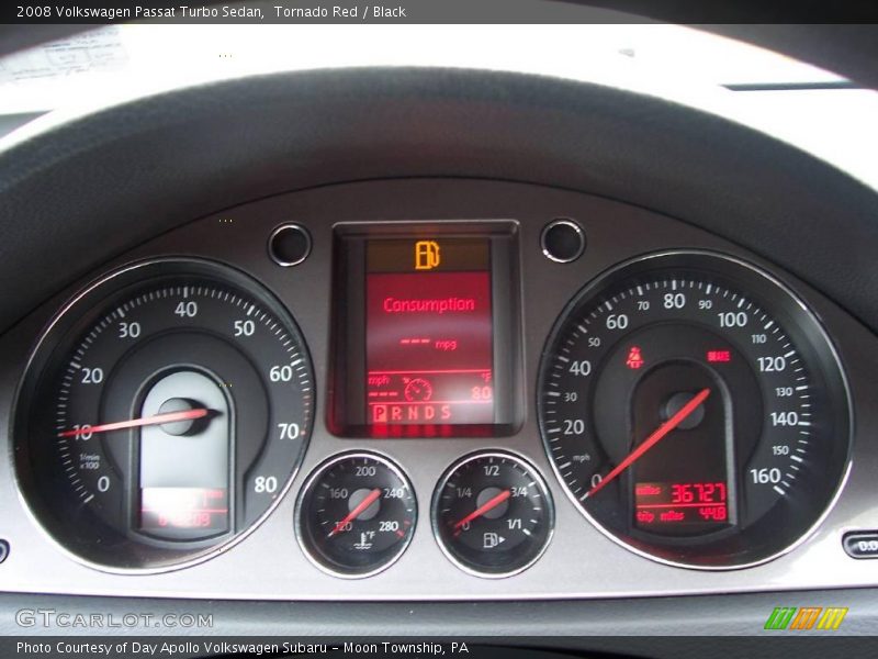 Tornado Red / Black 2008 Volkswagen Passat Turbo Sedan