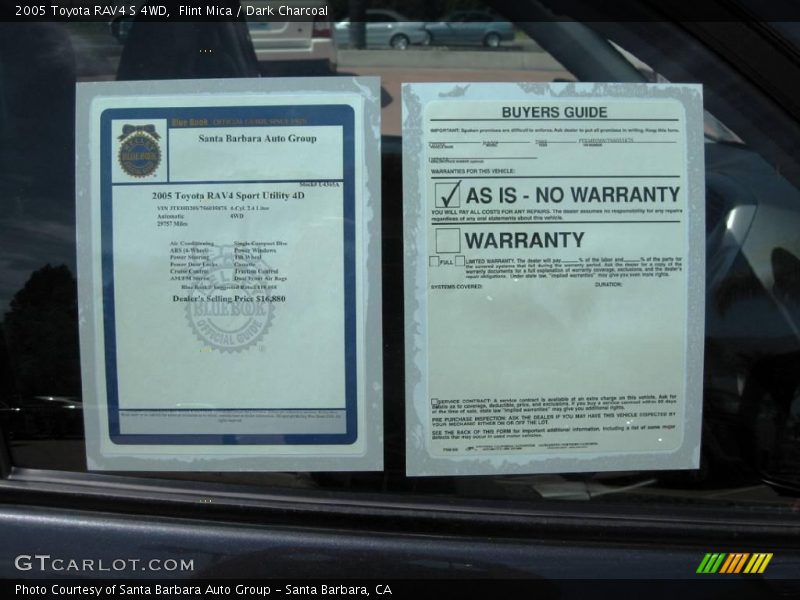 Flint Mica / Dark Charcoal 2005 Toyota RAV4 S 4WD