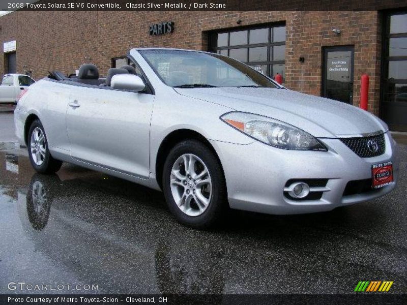 Classic Silver Metallic / Dark Stone 2008 Toyota Solara SE V6 Convertible
